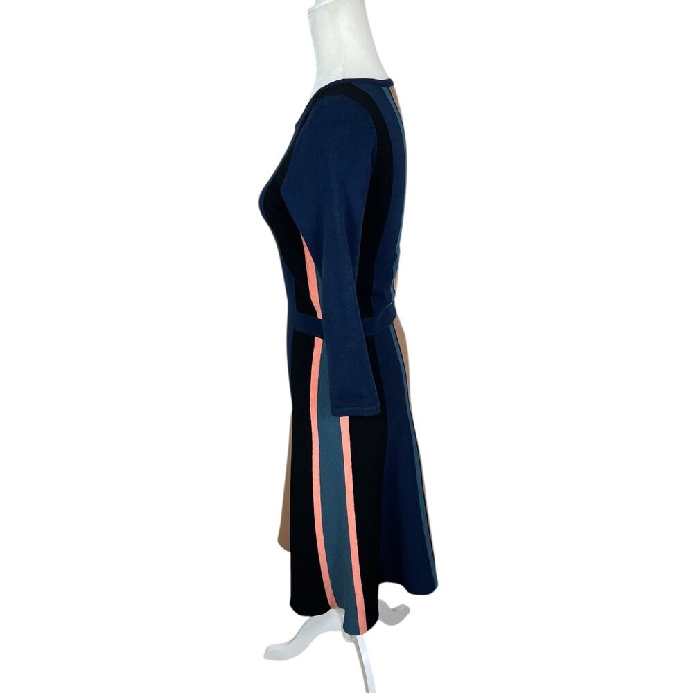 Boden Beatrice Color Block Striped Knit Sweater Dress Size 6R Chic Coquette - Picture 4 of 10